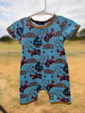 Blue horizon rodeo romper